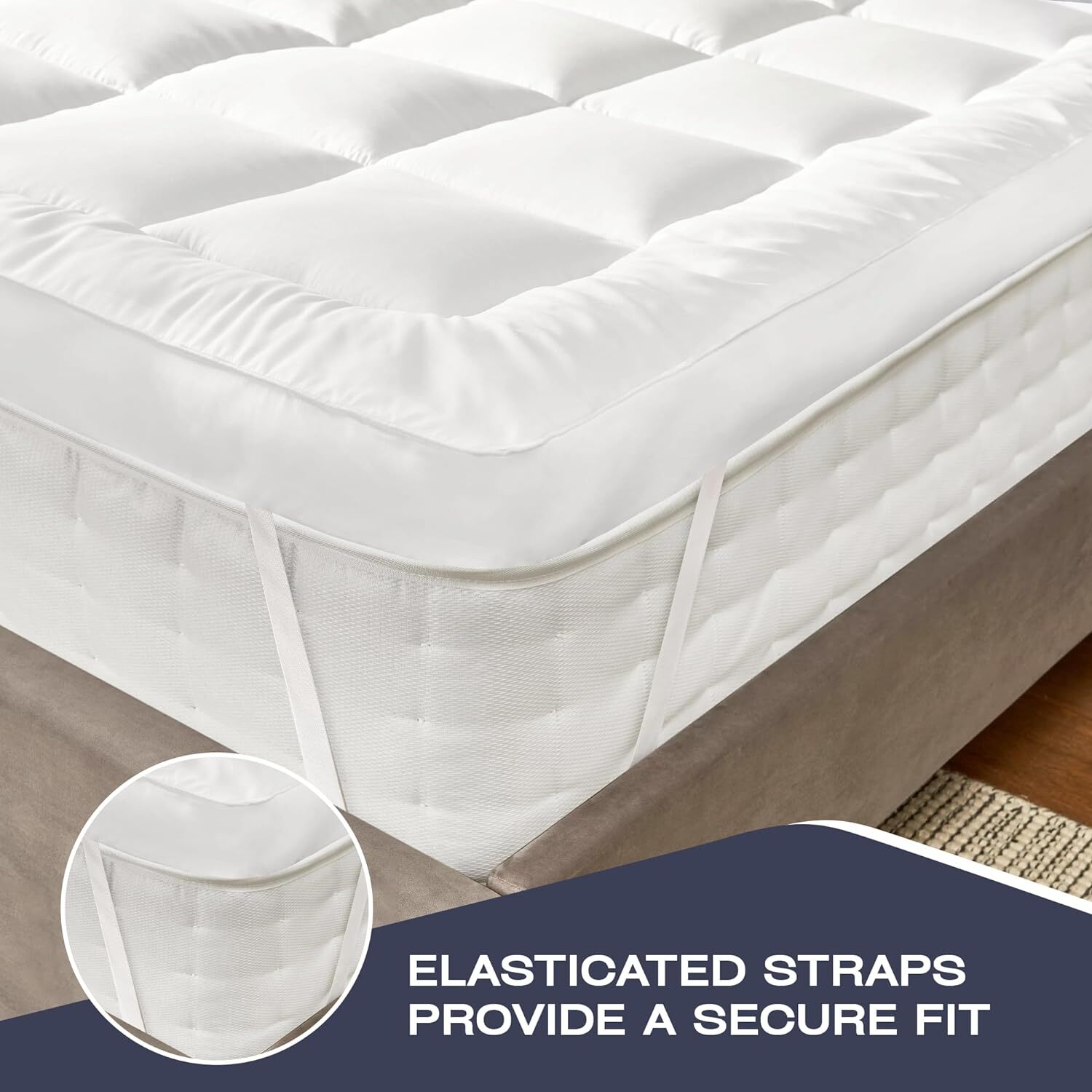 Nightcomfort Medium Support Feels Like Down Microfibre Mattress Topper - White King