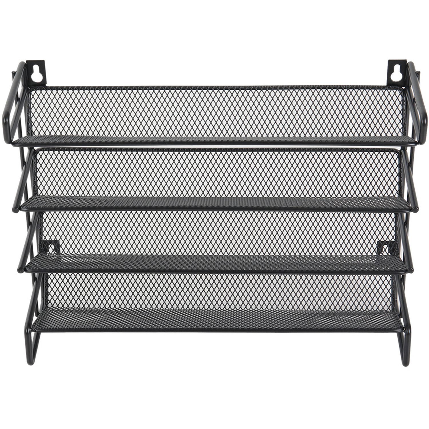 Metal Spice Rack Organizer 4-tier - Black
