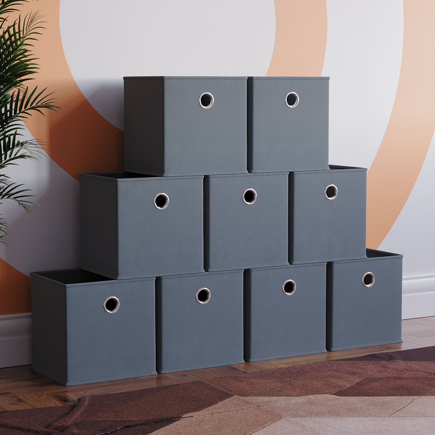 Image of Vida Designs Durham Grey Cube Foldable&hellip;