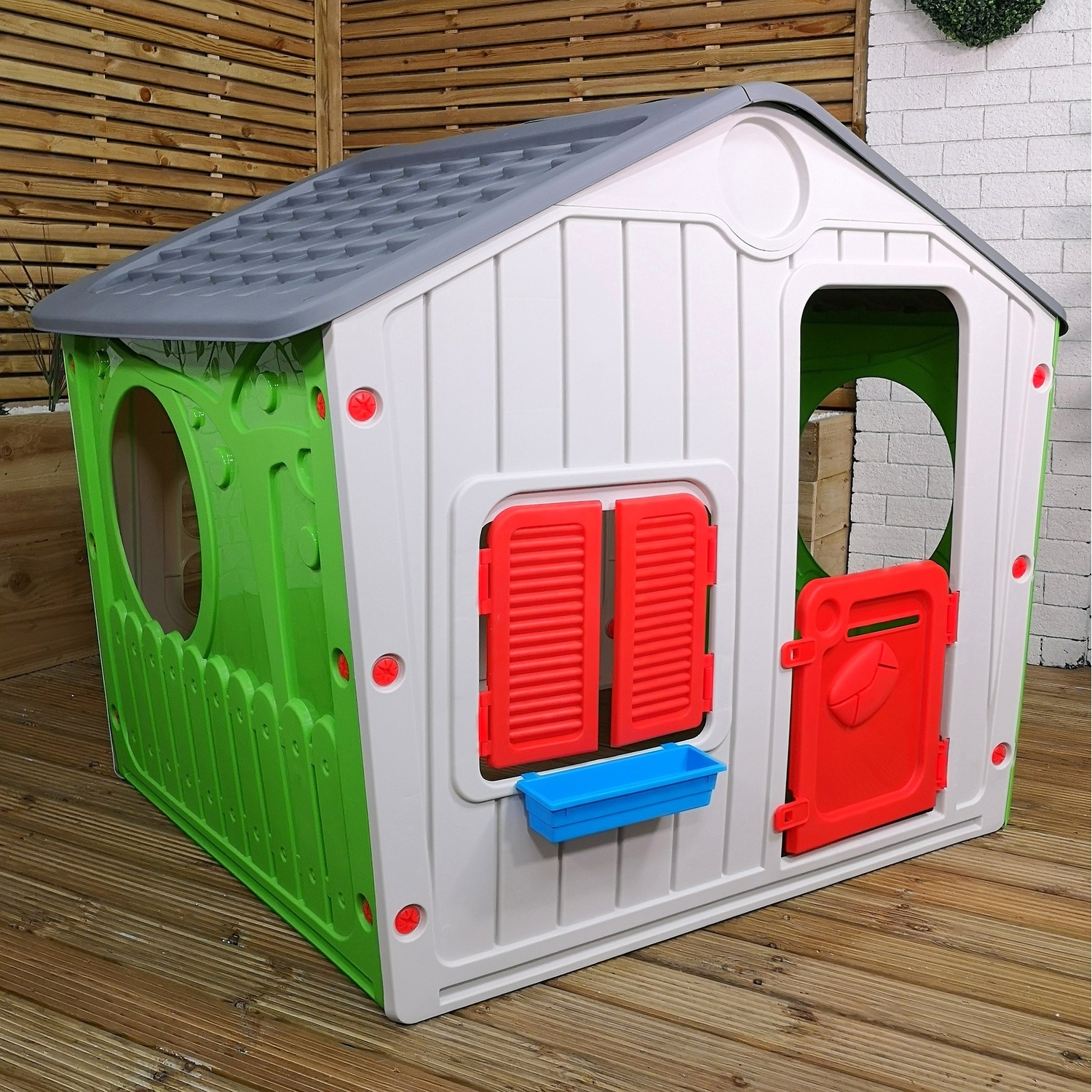 Samuel Alexander Kids Indoor Outdoor Plastic Galilee Village Playhouse - Multi Colour