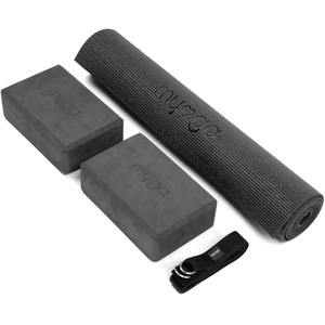 Black Myga Yoga Entry Mat, Strap Pair of Blocks shot 5301997
