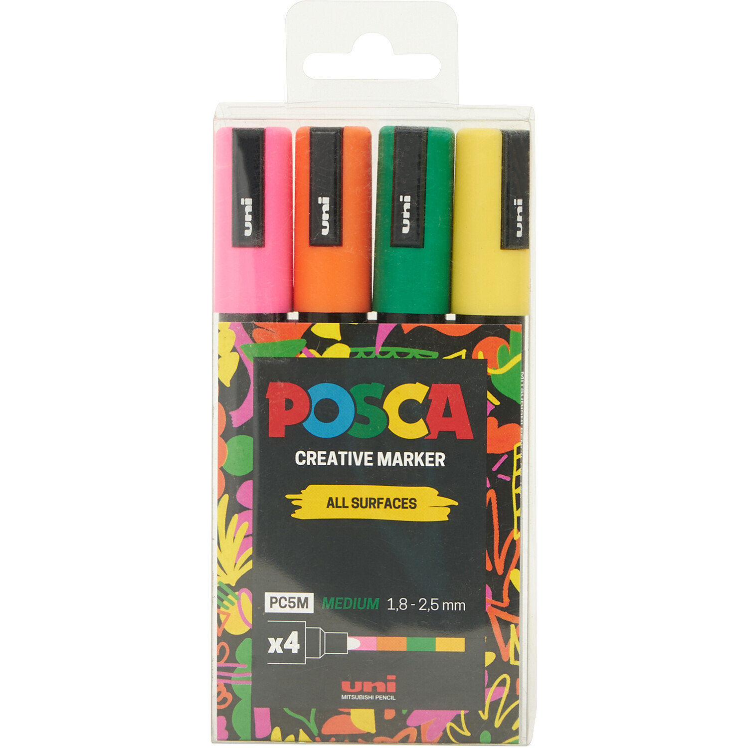 Posca Pack Of 4 Colour Block Creative Markers