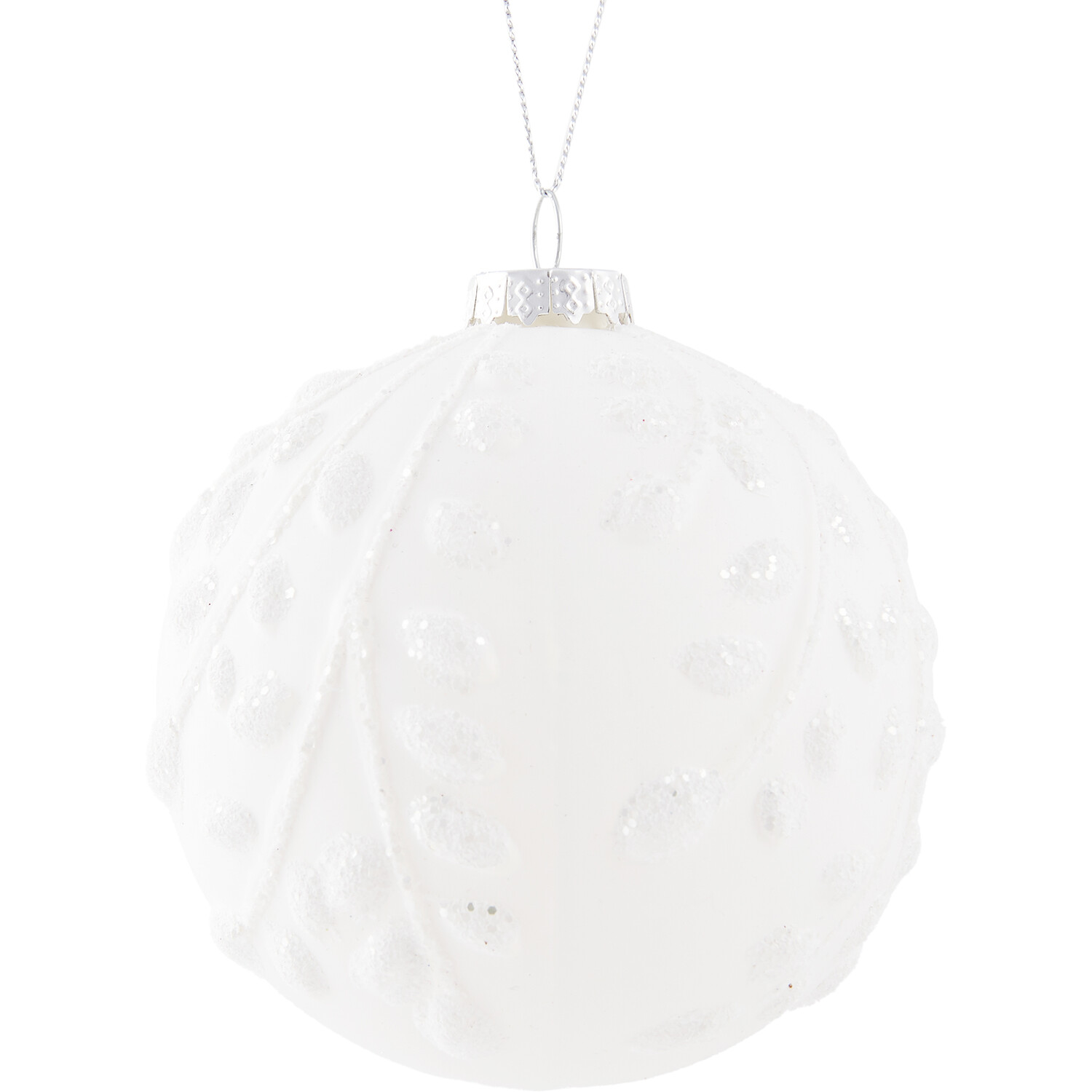 Mistletoe Cottage Matte Leaf Bauble White - White - Image 1