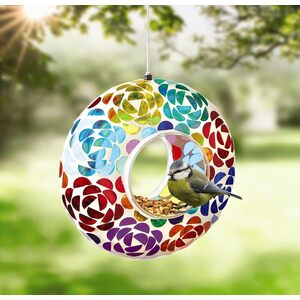 Hanging Mosaic Garden Bird Feeder