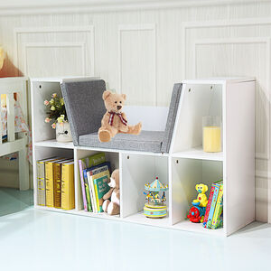 6-Cube Kids Bookcase Display Shelving Unit