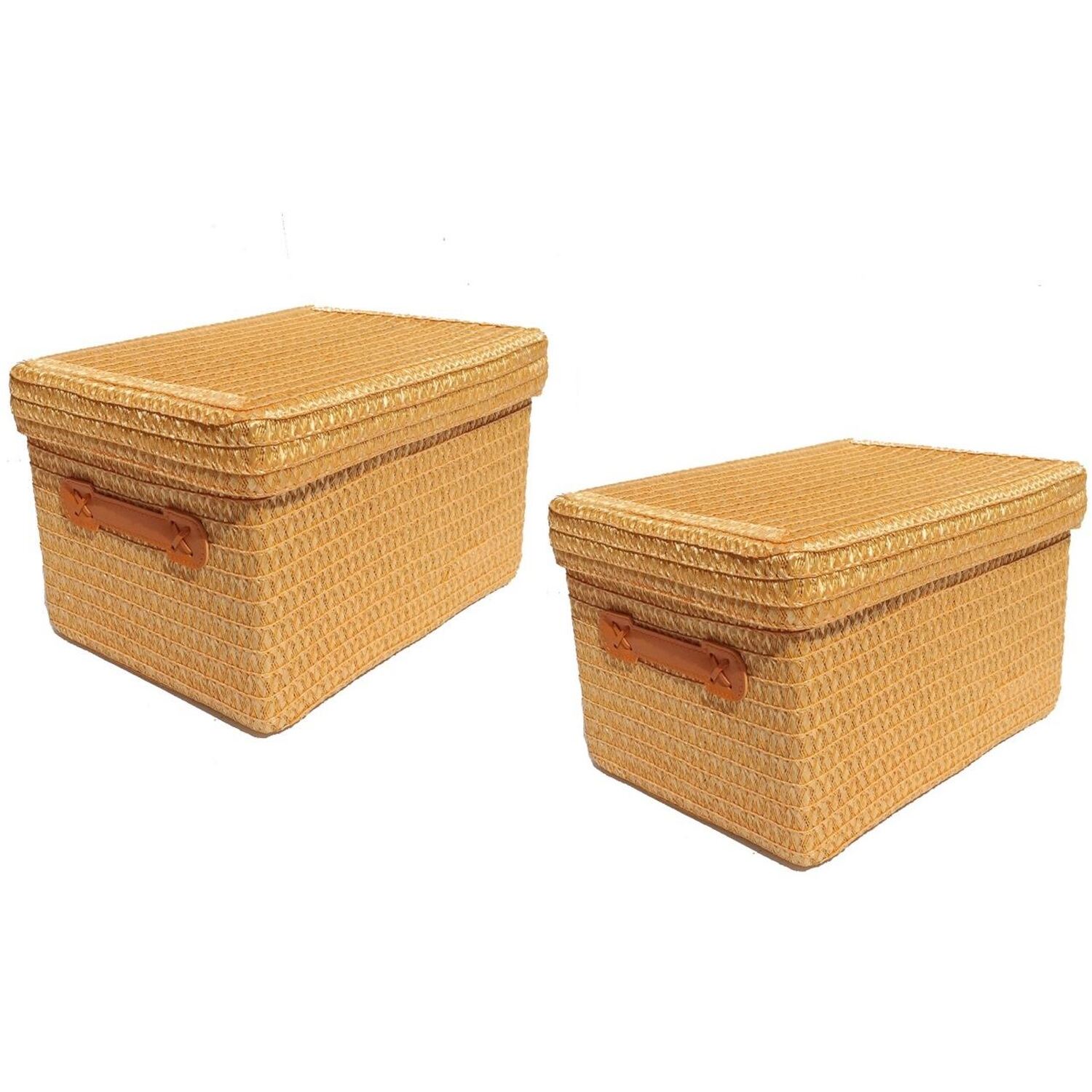 Image of Storage Baskets with Handle And Lid&hellip;