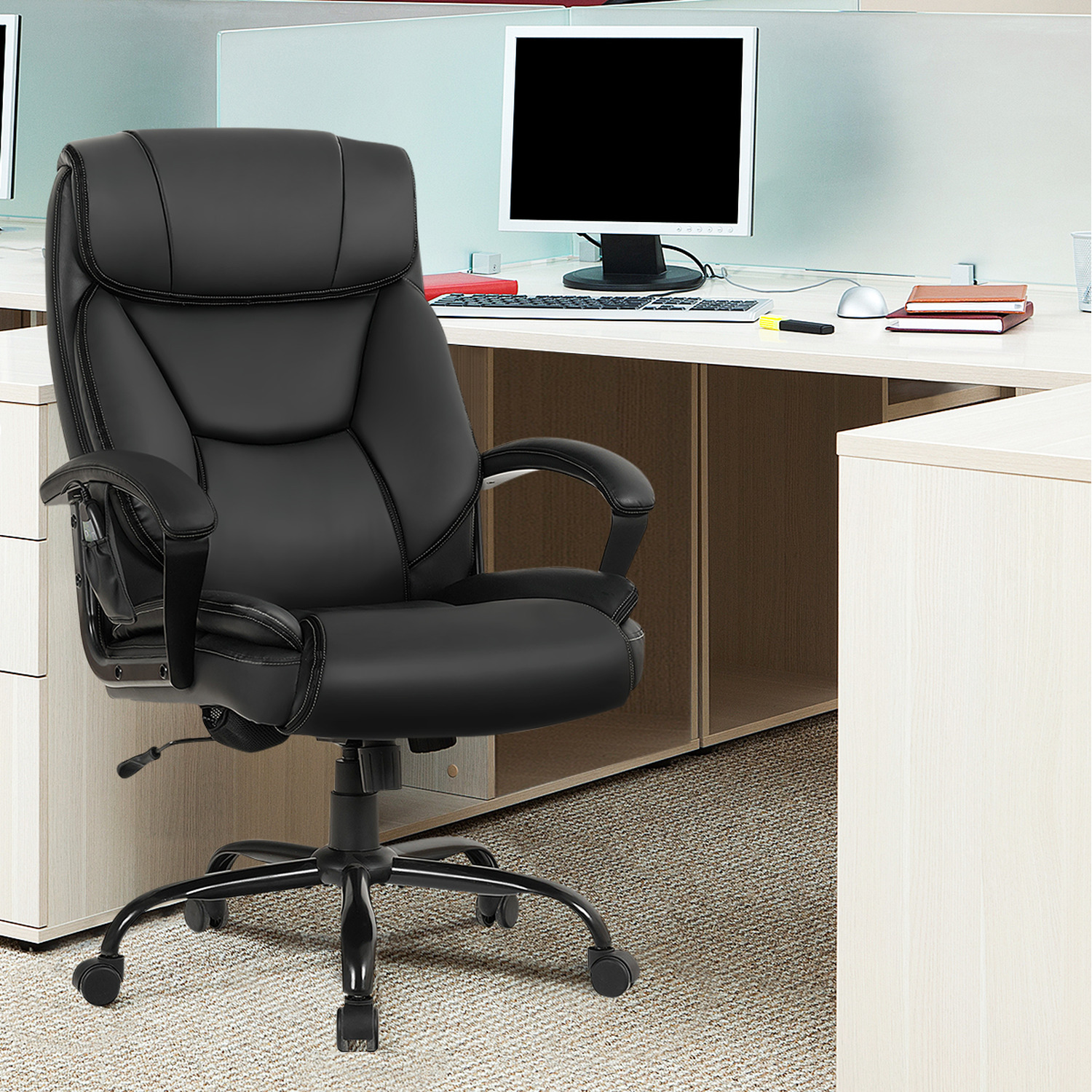 Massage Office Chair Executive Computer Desk Chair - Black