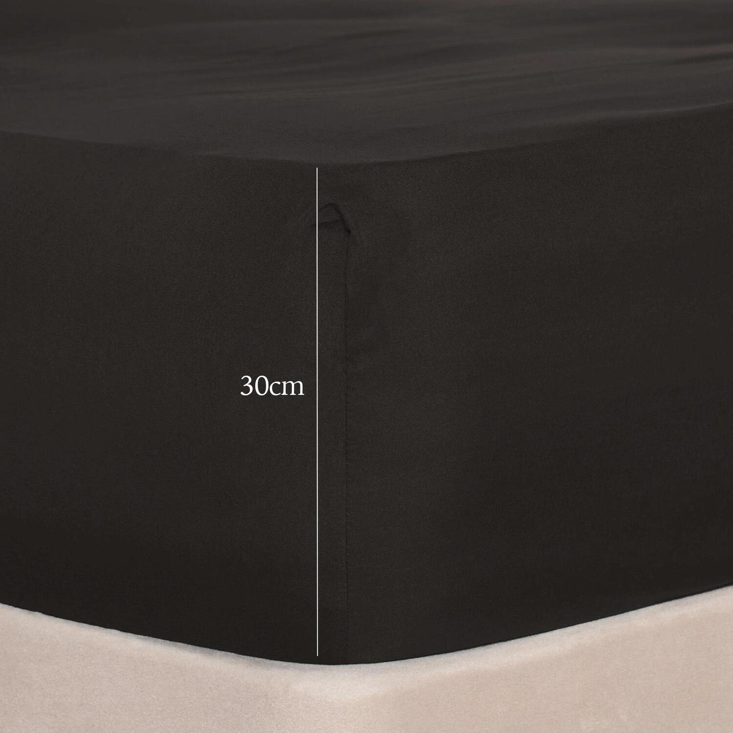 Bed Sheet Deep Fitted - Charcoal Grey / Double