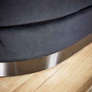Black Home Source Cake Velvet Single Ottoman shot 6781013