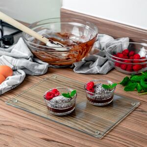 12pc Glass Placemats with Round Coasters Set - 30 x 20cm