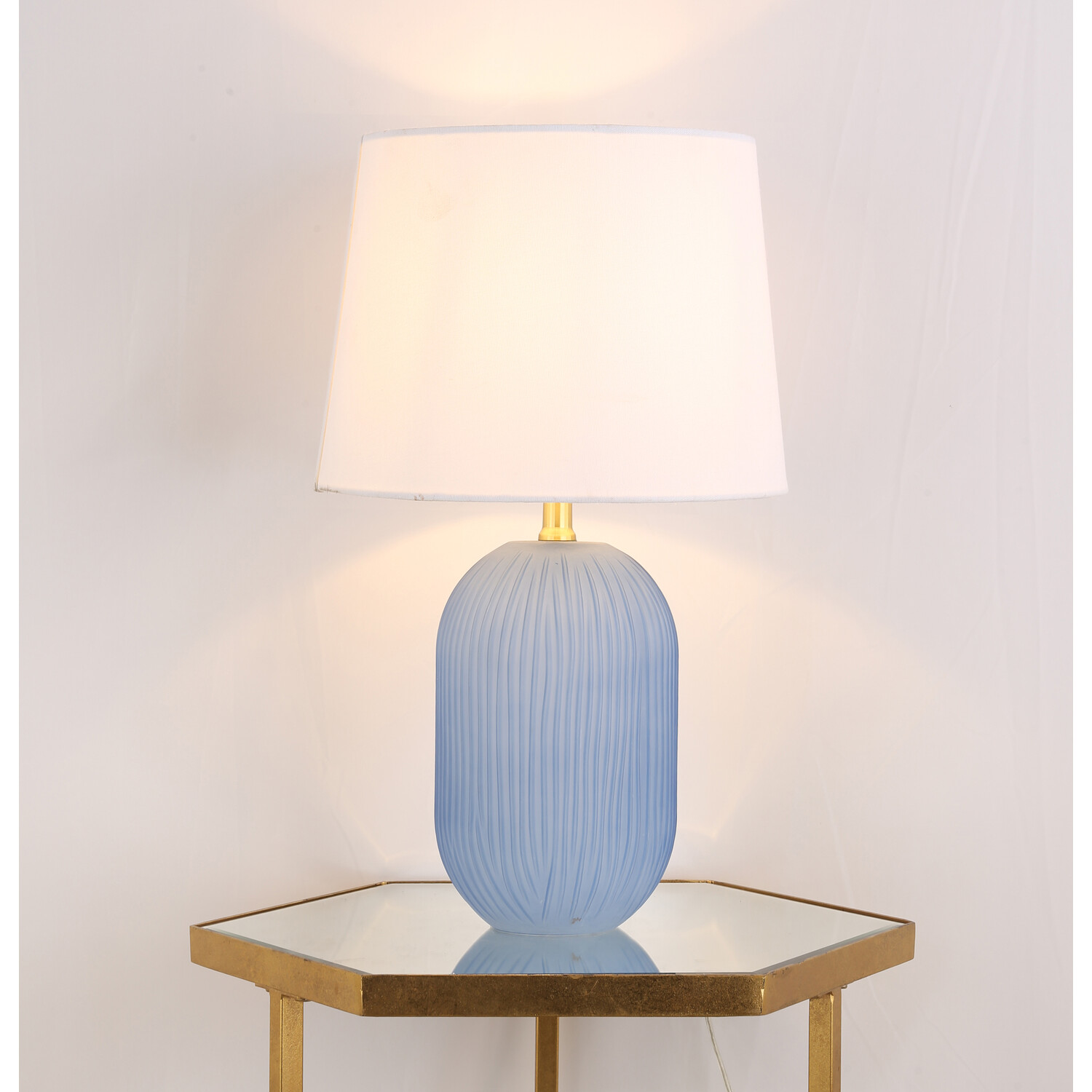 Image of Elodie Blue Table Lamp - Blue