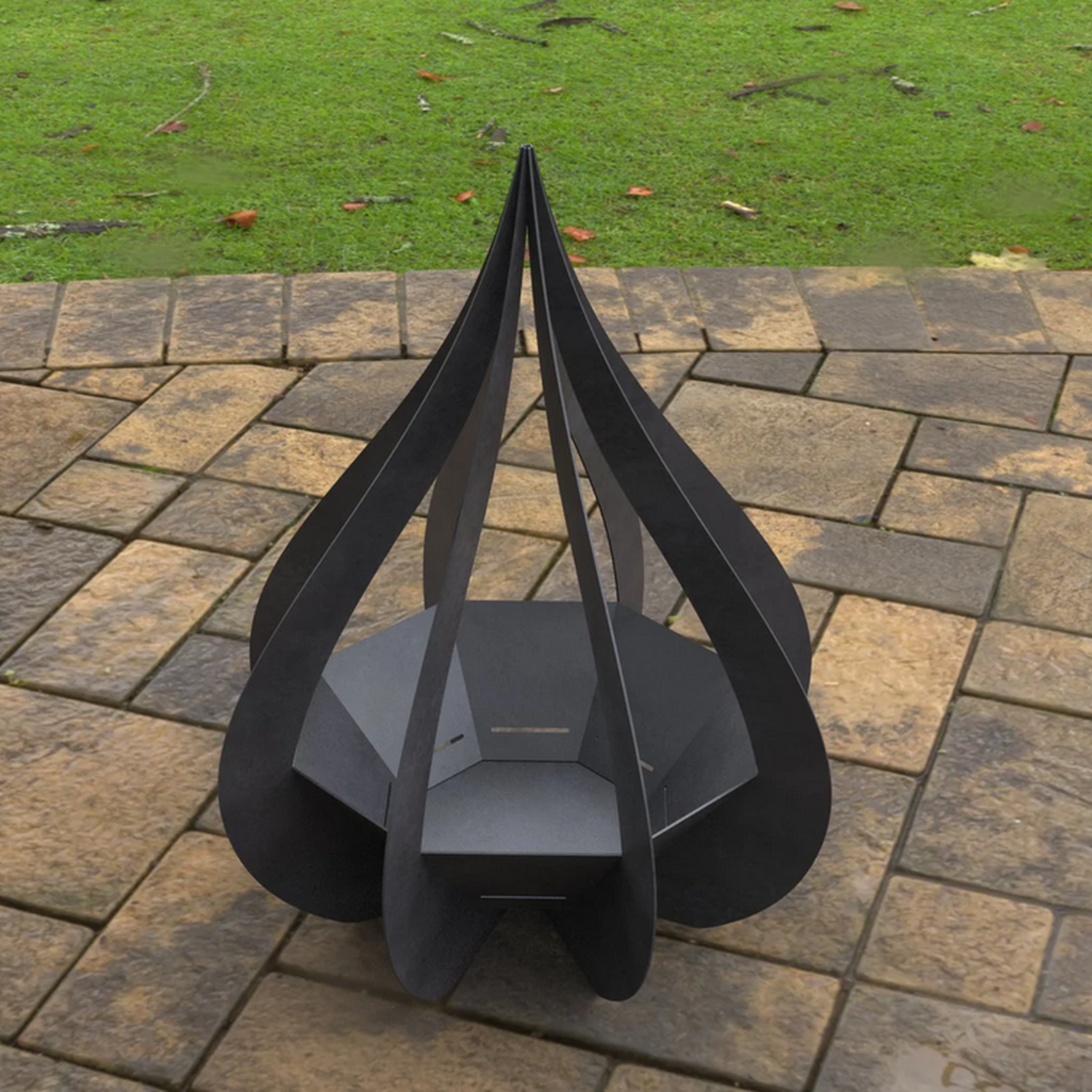 Tear Drop Fire Pit - Black