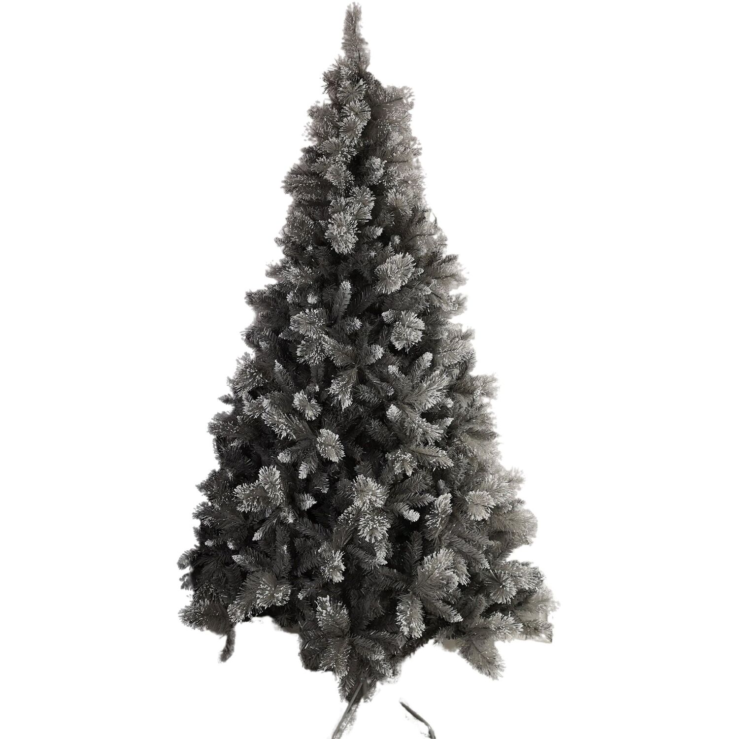 B&Q - Premier 2.4M Silver Glitter Tip Fir Festive Christmas Tree In Grey Pvc - Image 3