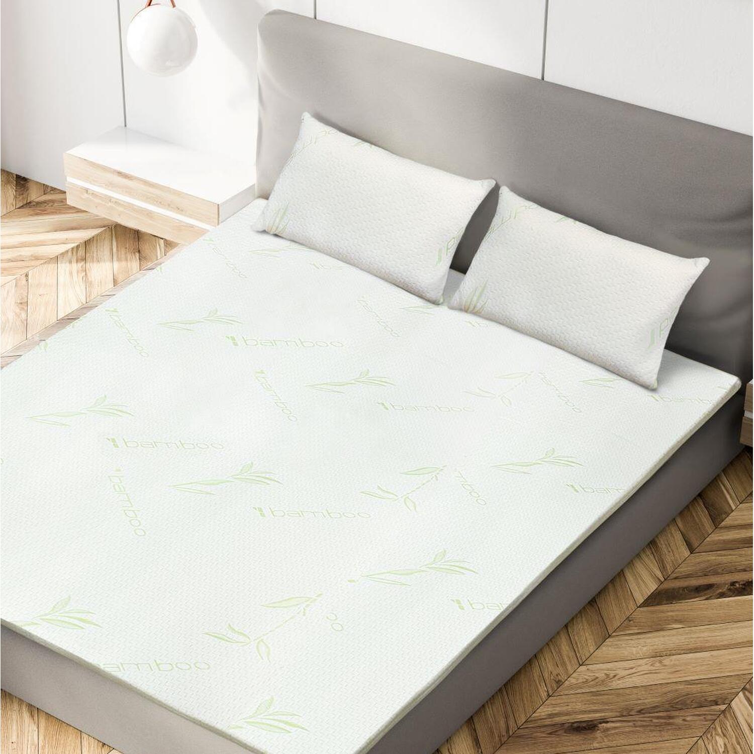 Kh Memory Foam Mattress Topper 4cm Deep - White Superking