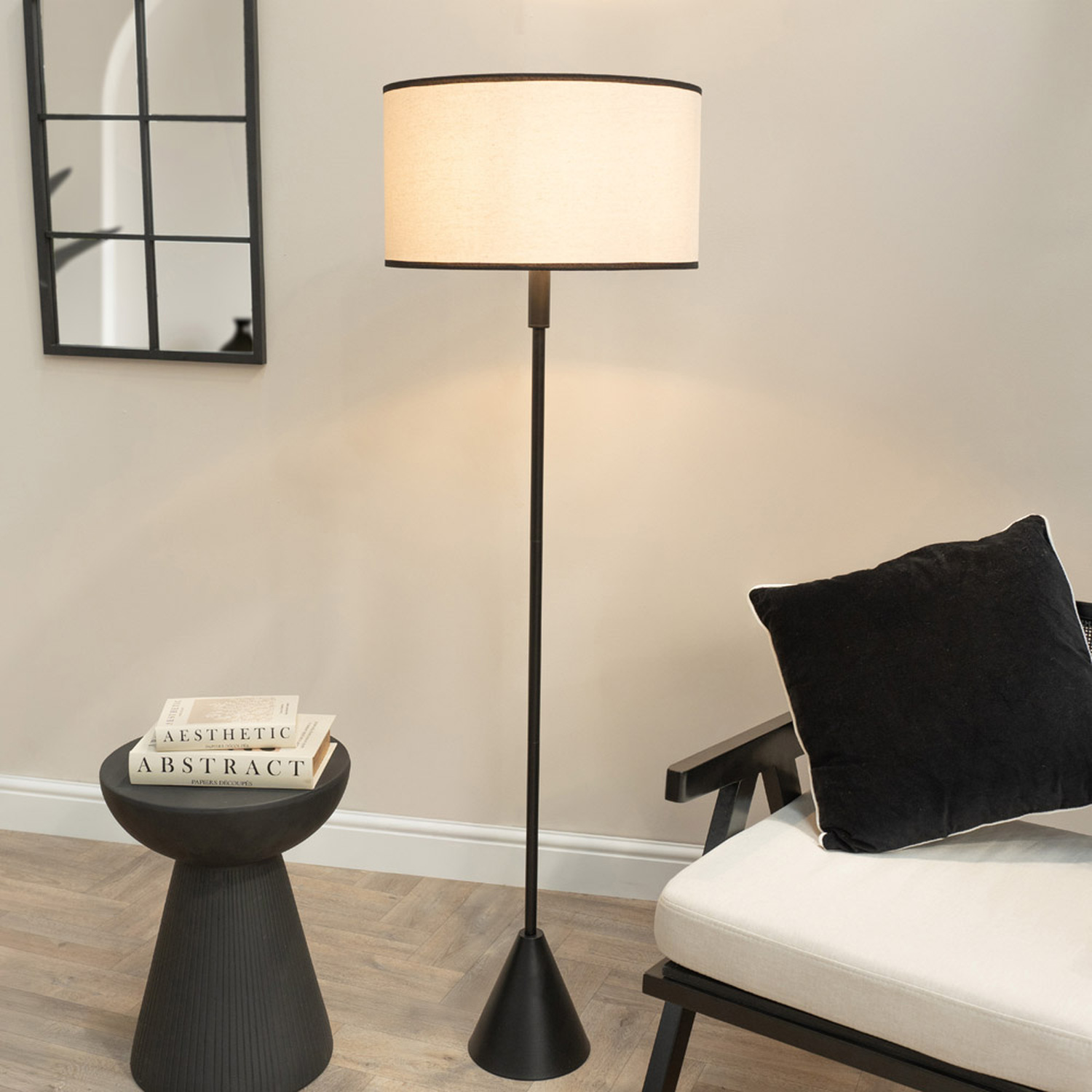 Image of Mitch Triangle Floor Lamp with Trim&hellip;