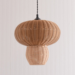 Portobello Rattan Mushroom Wicker Easy Fit Ceiling Light Shade