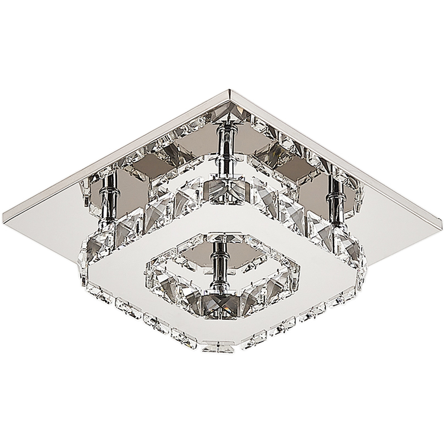 Crystal LED Ceiling Light - Polished Chrome