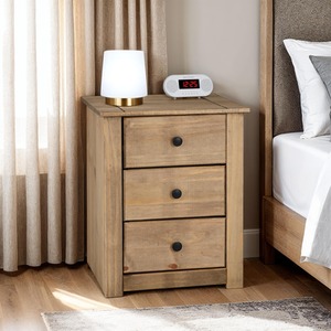 Panama 3 Drawer Bedside