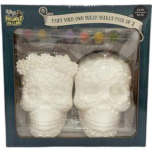 Pack of 2 Paint Your Own Sugar Skulls
