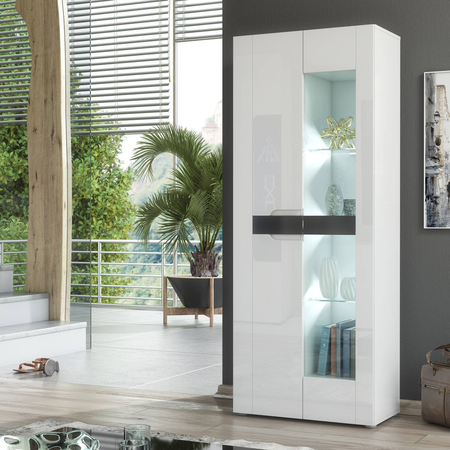 Milano 08 Display Cabinet - White Led