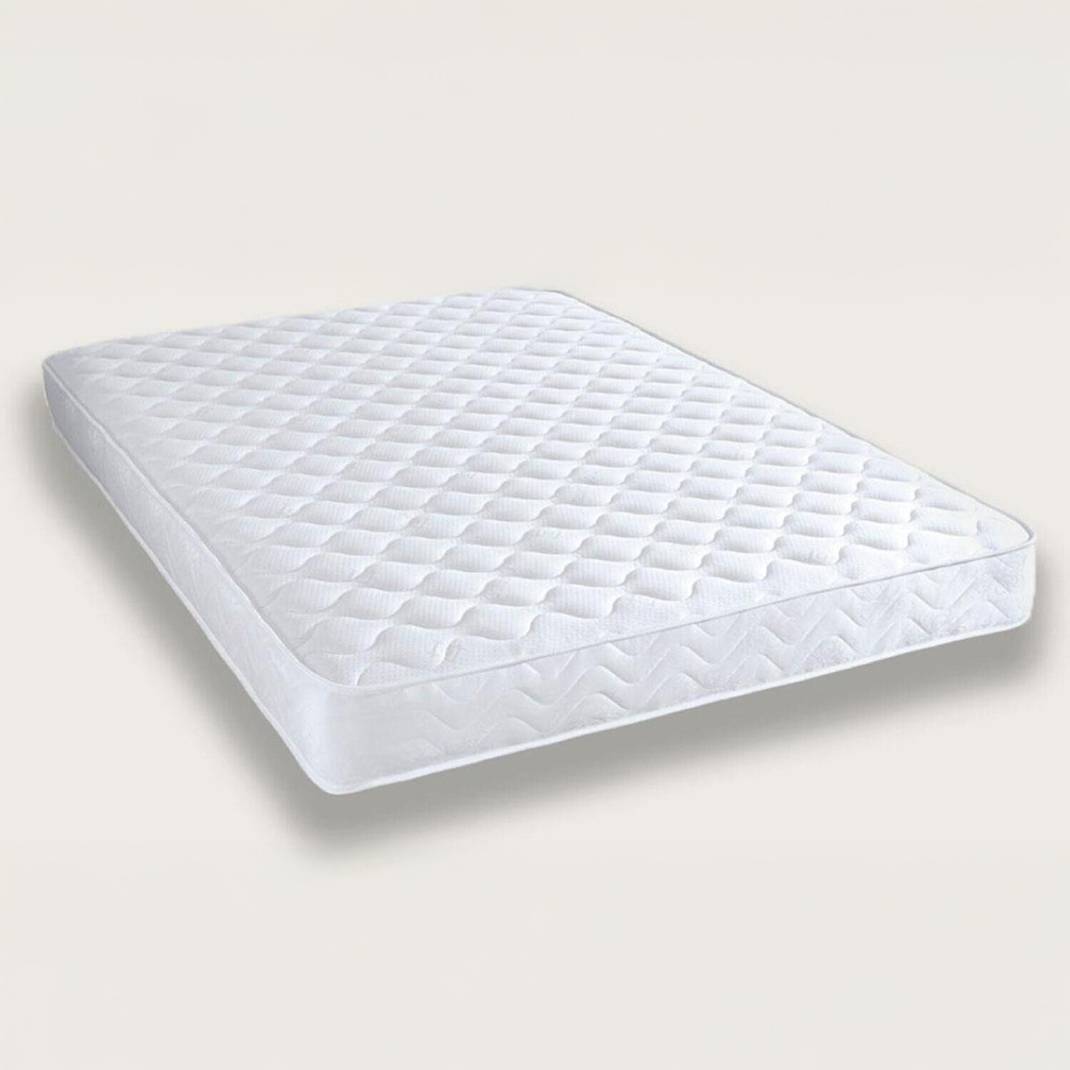 Ohs Memory Foam Spring Quilted Mattress - White / King