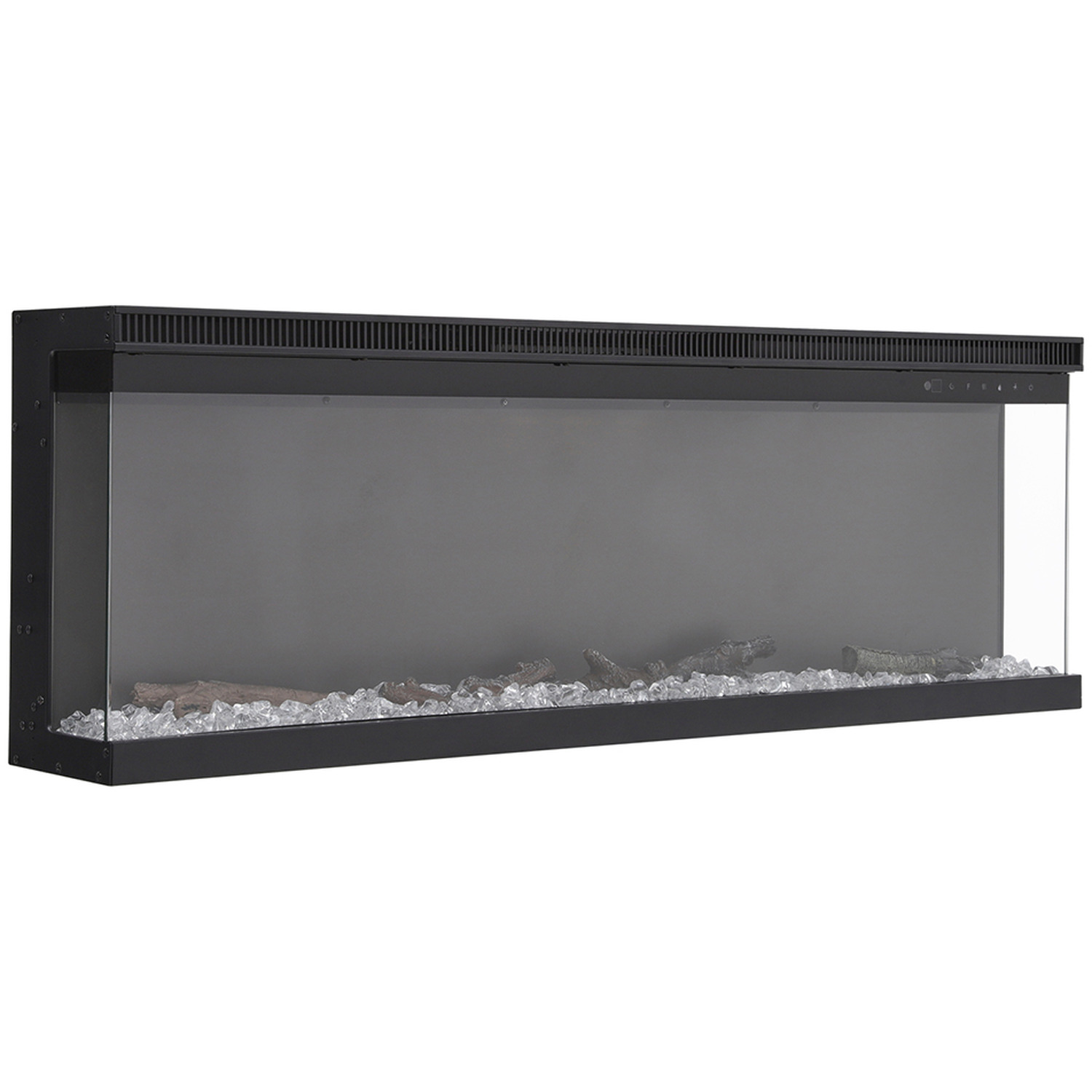 Lifeideas Recessed and Freestanding Electric Fireplace - Black / 152.4cm