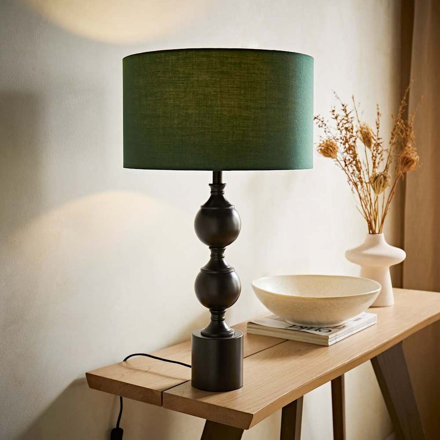 Image of Declan Candlestick Table Lamp with Drum&hellip;