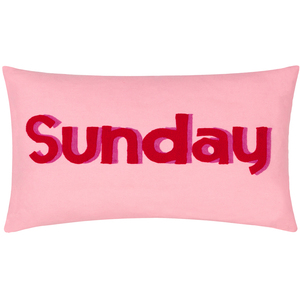 Sunday Embroidered Cushion 30 x 50cm