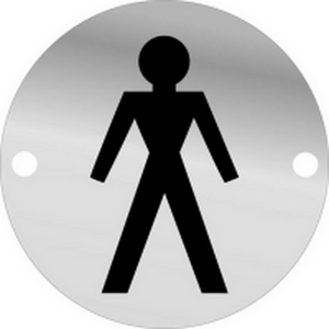 Pack of 1 Dzina 4Pc Toilet Door Sign Set 75mm Screen Printed SAA Male Female Disabled Shower Pack
