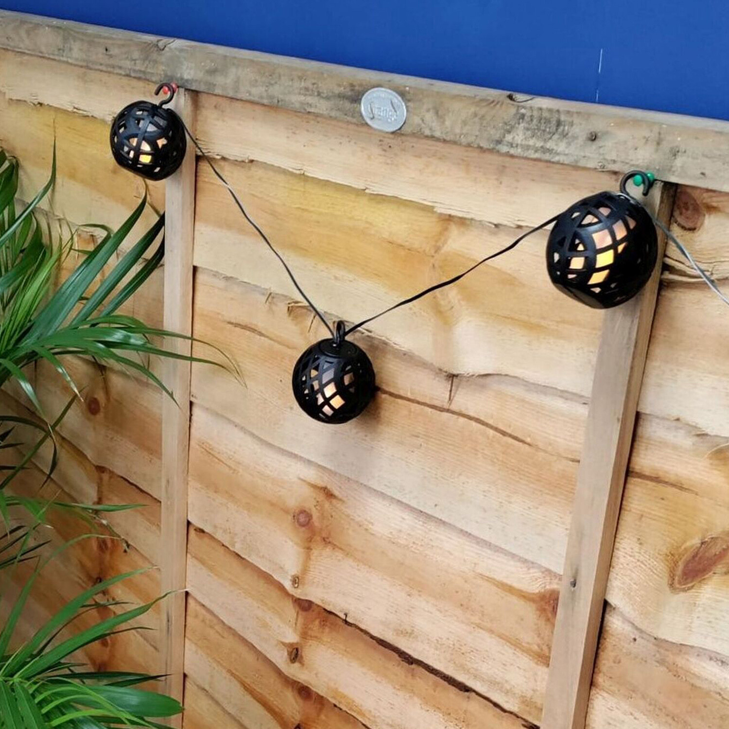 Image of 10 Flickering Flame Lantern String Lights&hellip;