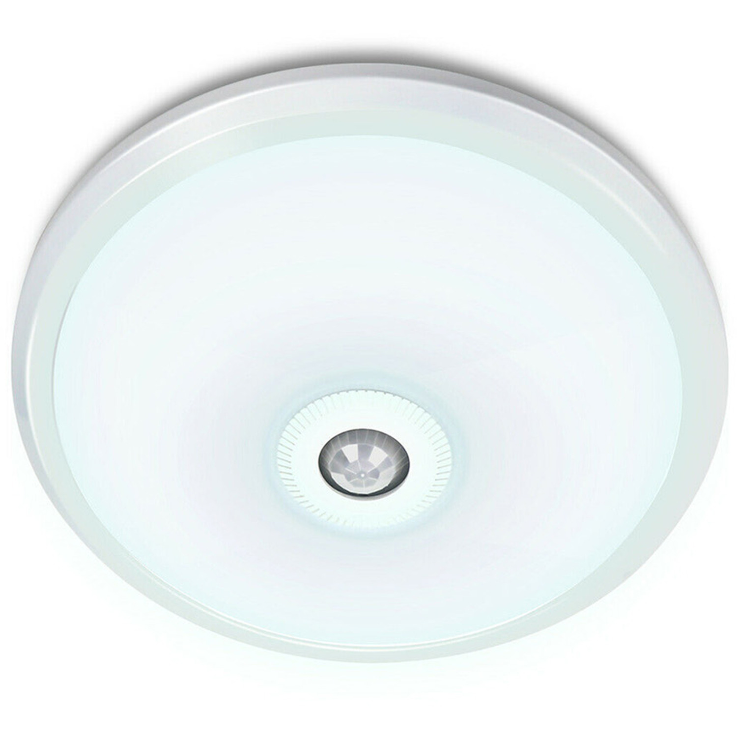White Round Led Ceiling Light With Motion Sensor - White