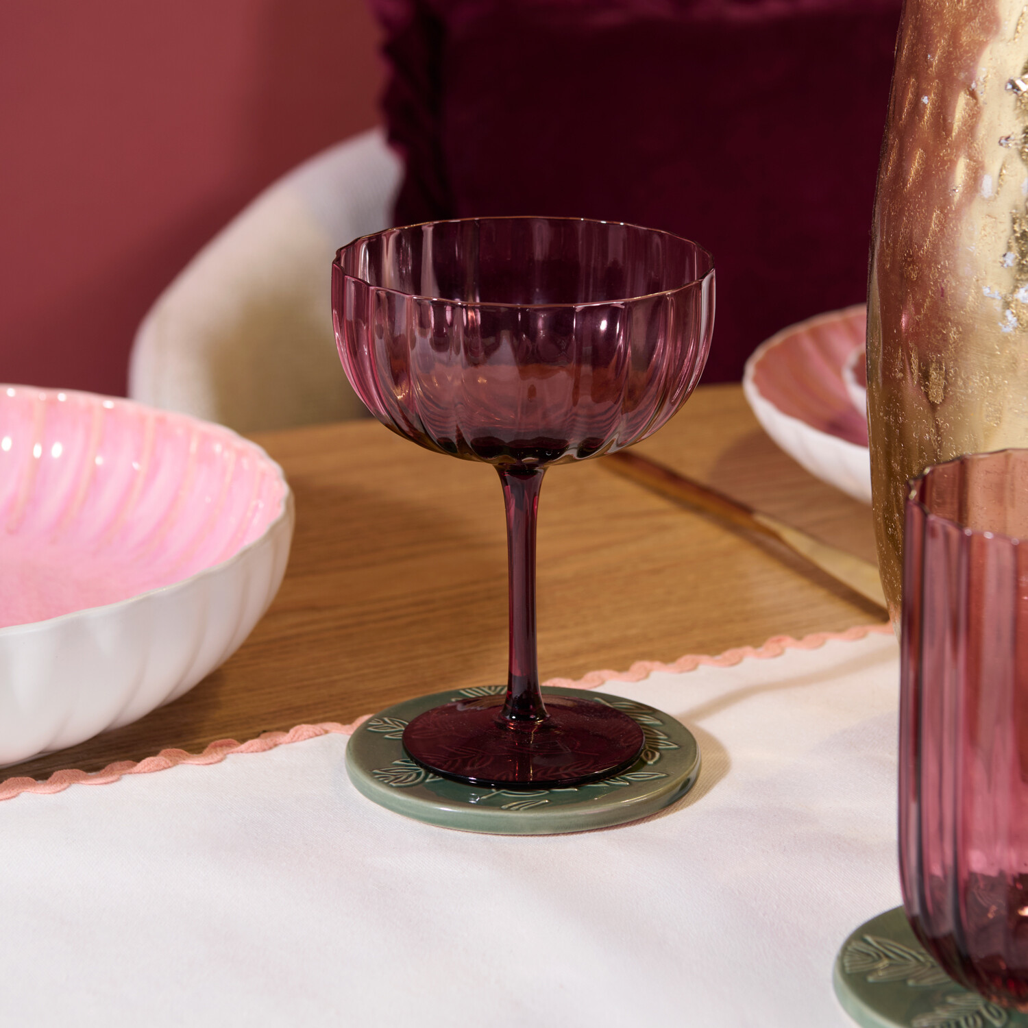 Image of Plum Champagne Coupe - Purple