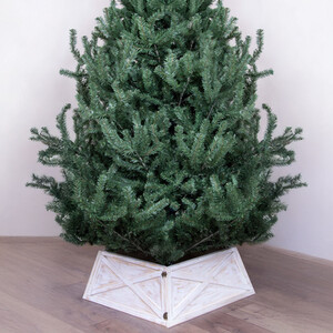 Wooden Trapezoid Christmas Tree Skirt