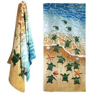 Turtles Design Beach Towel Quick Drying Lightweight Sand Free