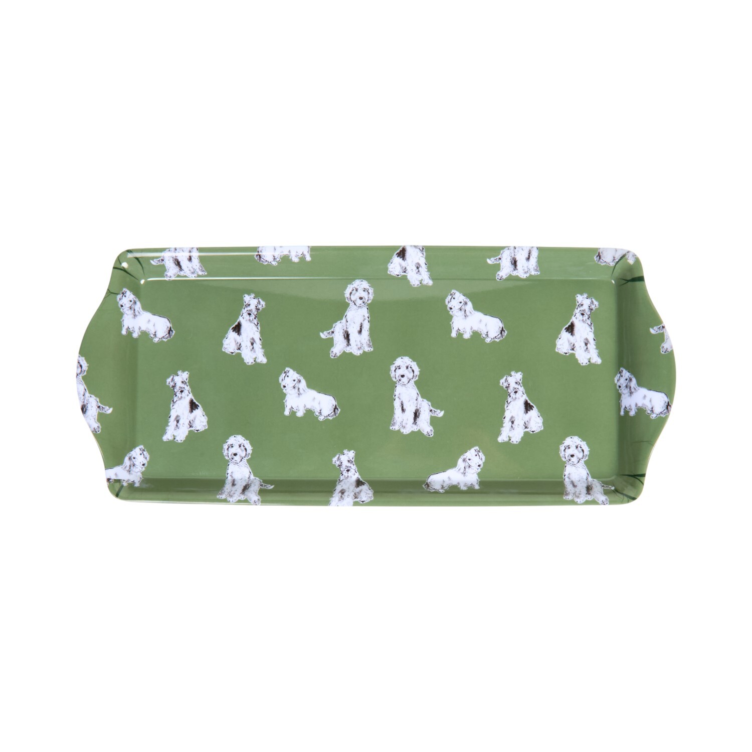 Waggy Tails Drinks Tray - Sage Green