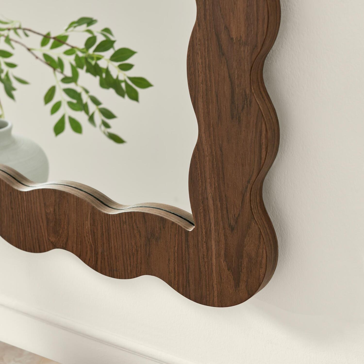 Image of Wiggle Walnut Wood Long Rectangle 120x80cm&hellip;