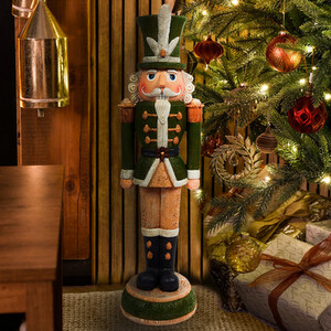 Wood Effect Retro Nutcracker