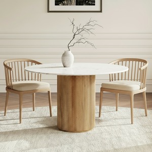 Luxor Real Marbel White Dining Table 120cm 4 to 6 seater