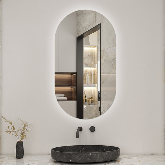 Backlit Oval LED Bathroom Mirror