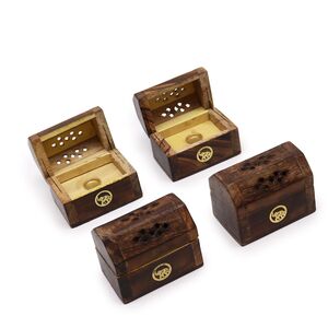 Mini Incense Cone Smoke Box Mango Wood