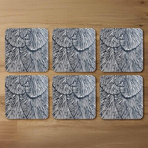 Design with natural analogues texture Designer Coaster Set