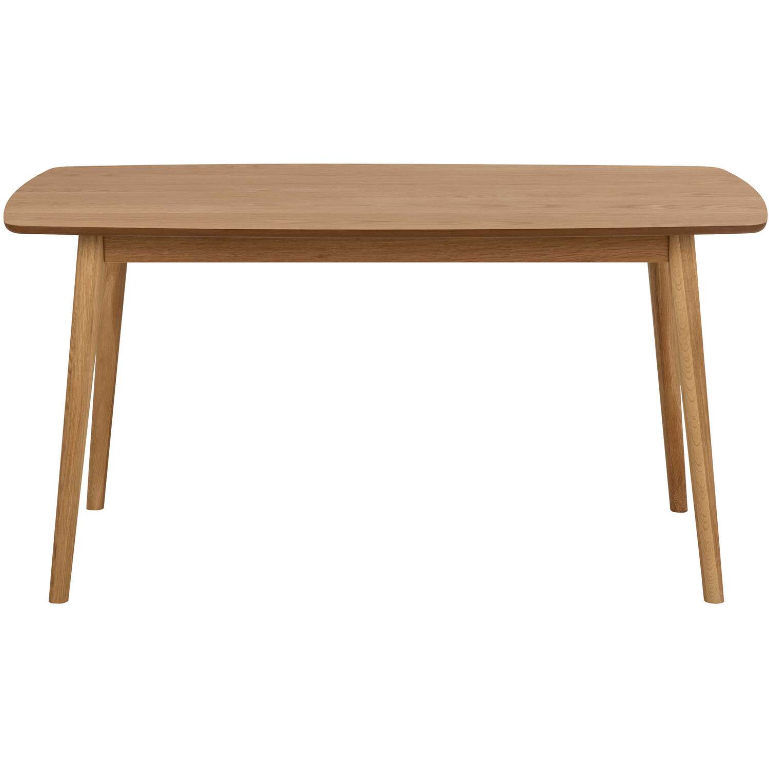 Debrecen Oak Veneer Rectangular Dining Table, Seats 6 - Natural