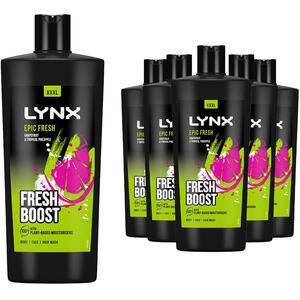 Lynx Epic Fresh Shower Gel Grapefruit & Tropical Pineapple Scent 700ml, 6 Pack
