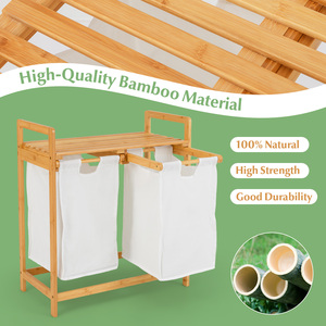 Bamboo Laundry Hamper Utility Storage Organizer