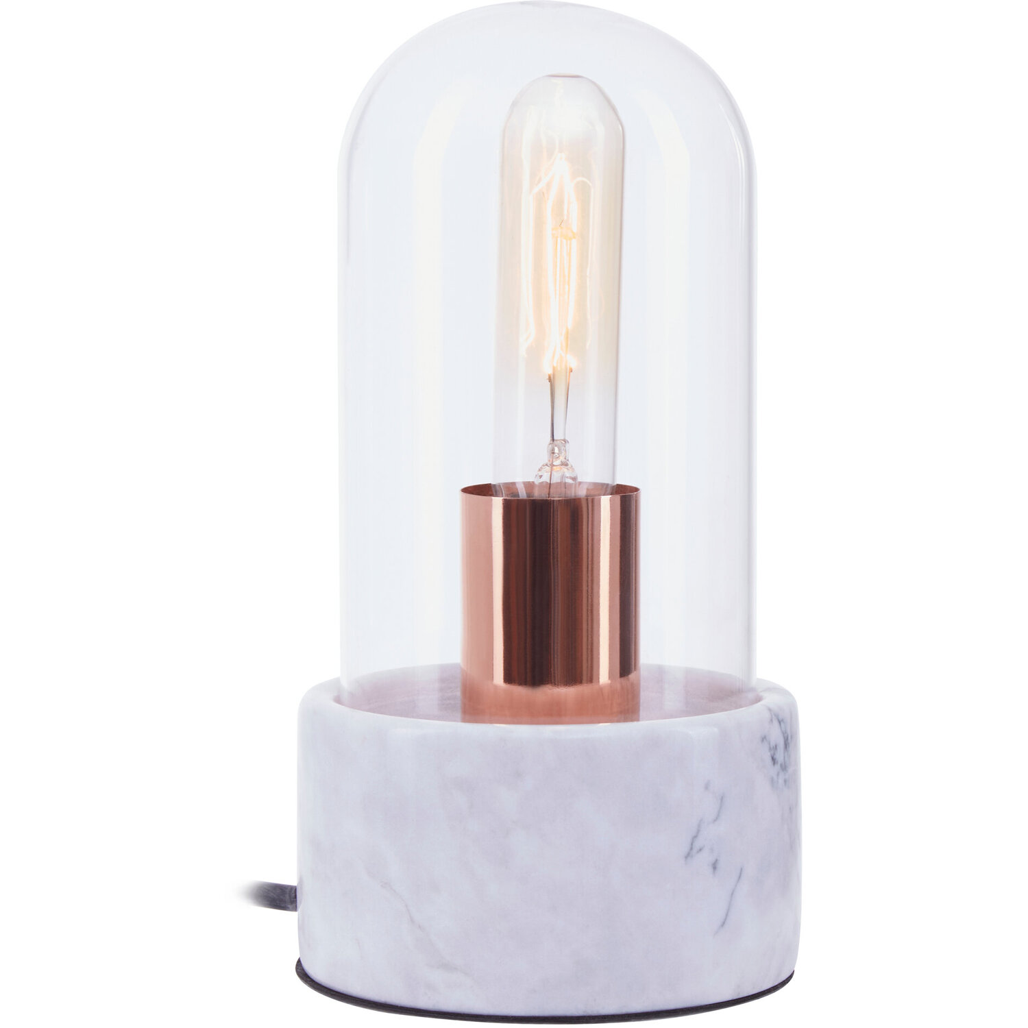 Lamonte Bell Lamp with Grey Marble Base - Grey