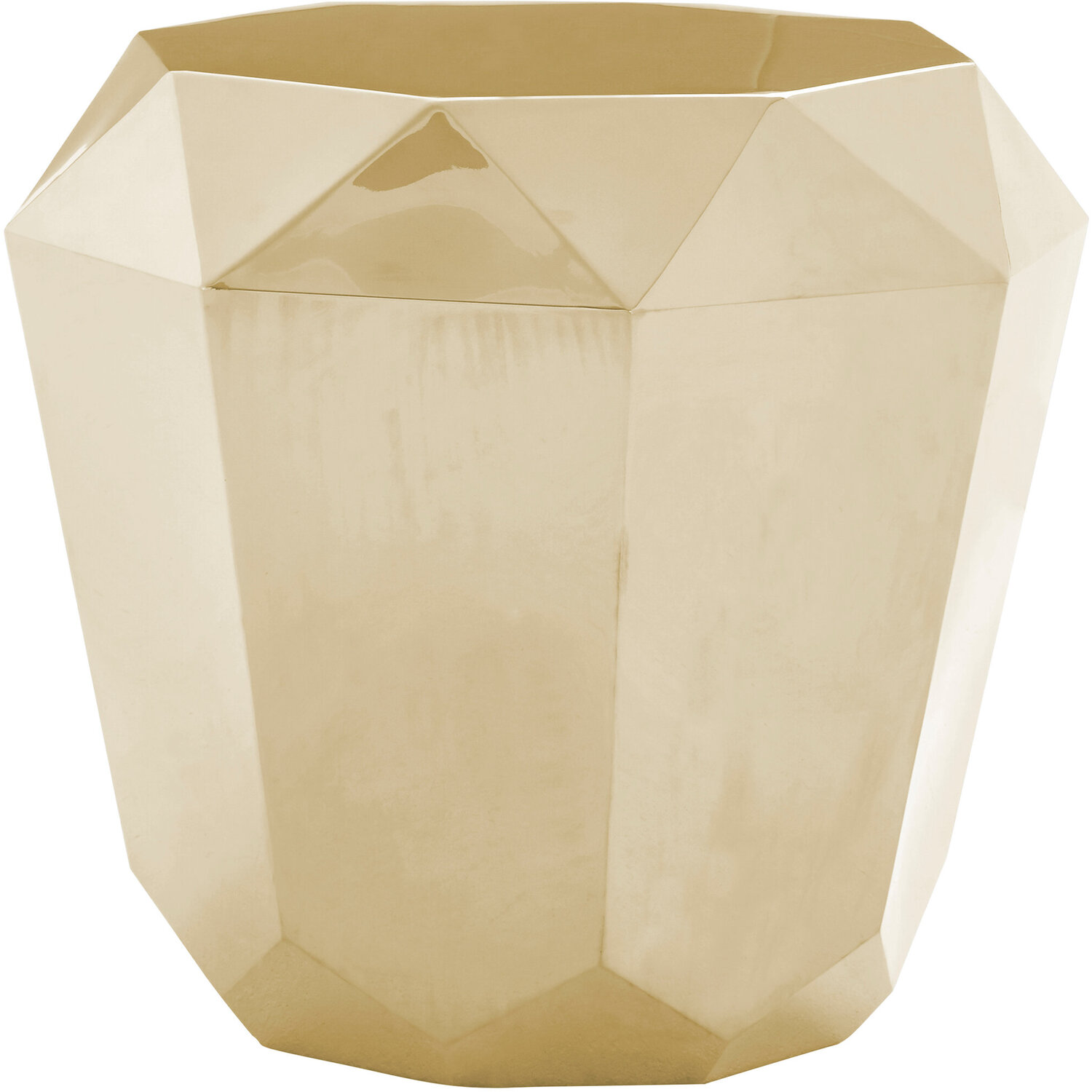 Allure Champagne Gold Diamond Cut End Table - Gold