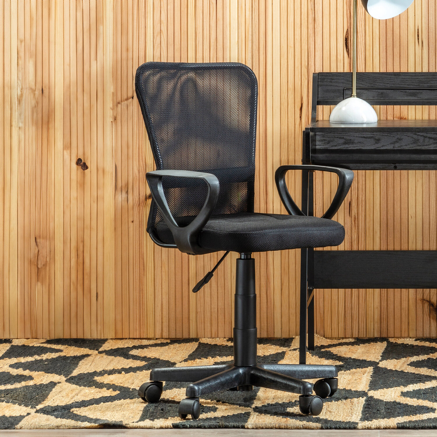Stratford Black Tapered Back Home Office Chair - Black