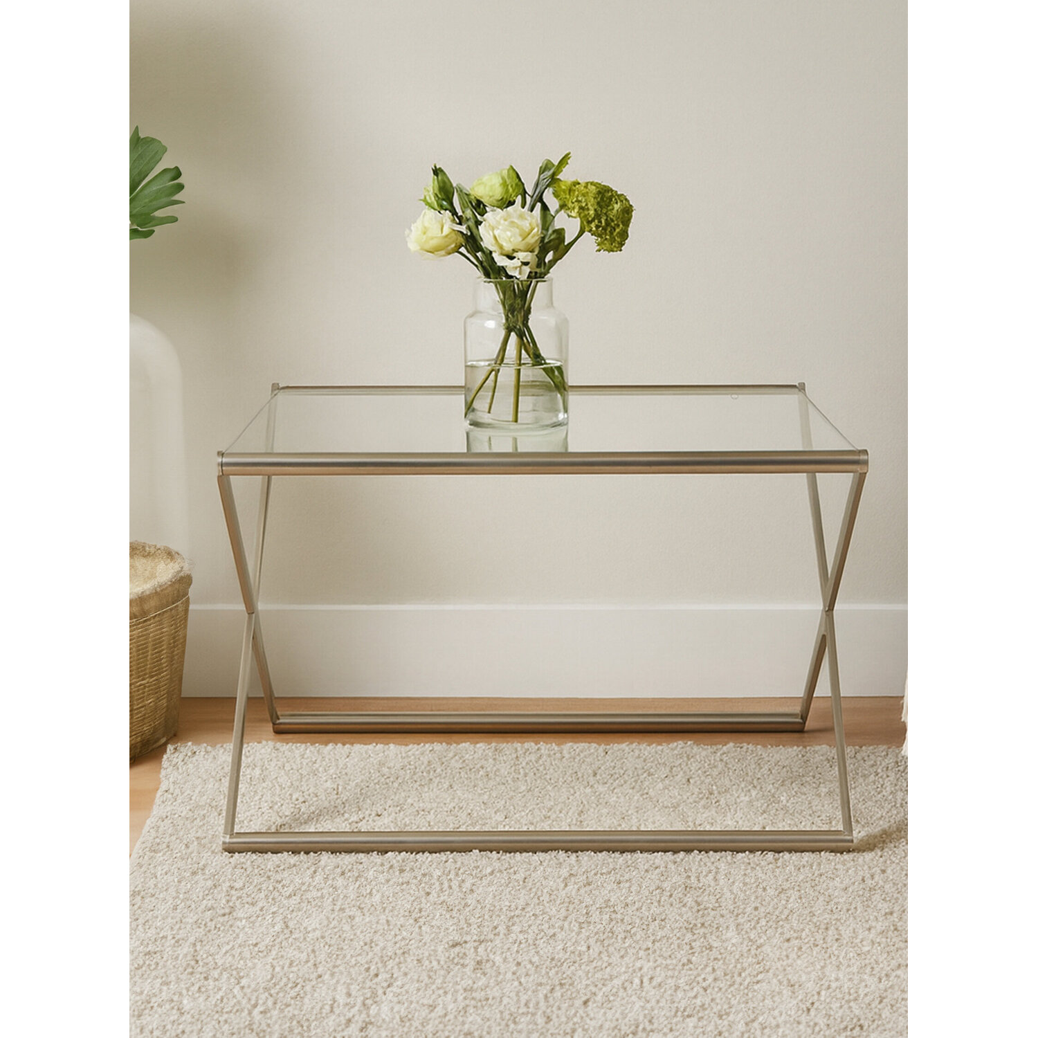 Roma Square Coffee Table - Silver