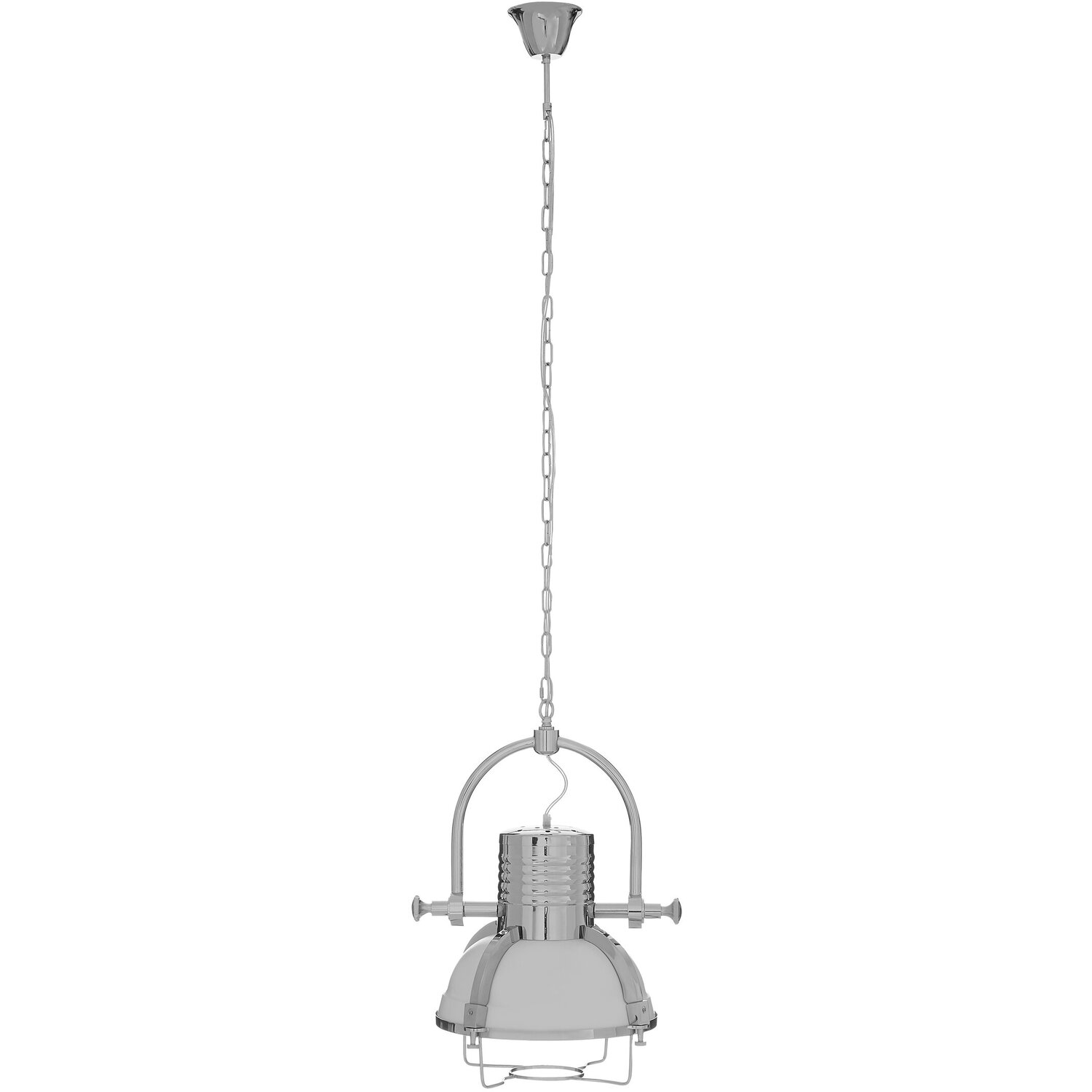 Industrial Revolution Chrome Pendant Light - Silver