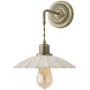 Holborn Cream Scallop Adjustable Wall Light